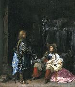 Gerard ter Borch the Younger The messenger, known as The unwelcome news oil painting